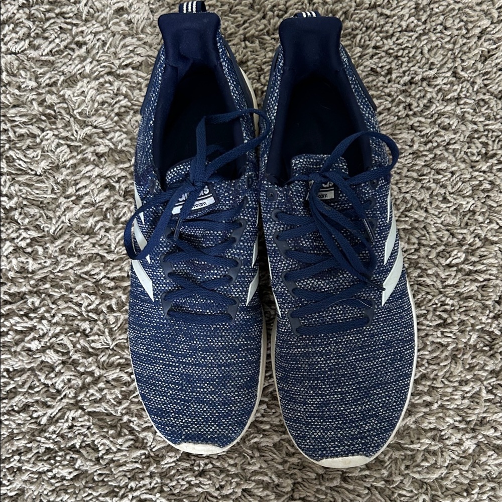 Adidas Blue and White Athletic Sneakers